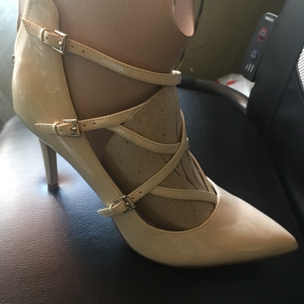 New Patent Leather Cream Color Shoes